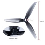 HQ Ethix S5 Prop 5X4X3 Three Blade PC Crossover Propeller for RC Parts & Accs